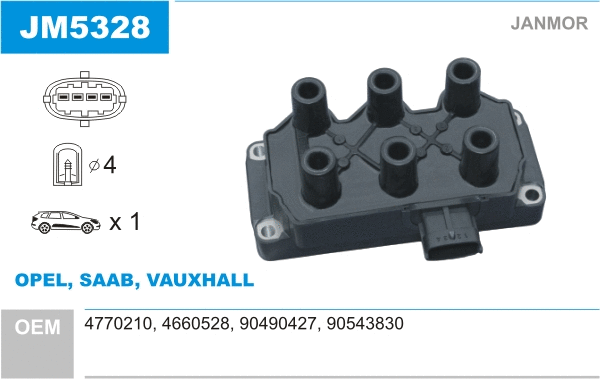 Bobine d'allumage JANMOR JM5328