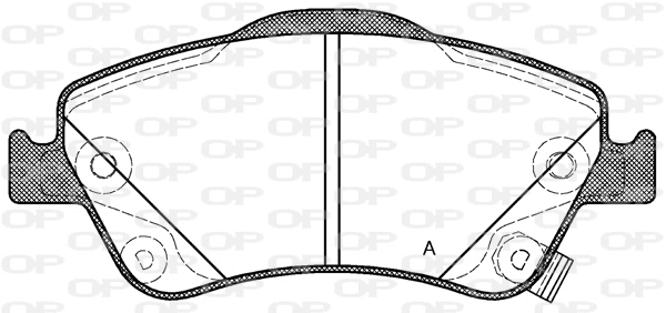Kit de plaquettes de frein, frein à disque OPEN PARTS BPA1310.02