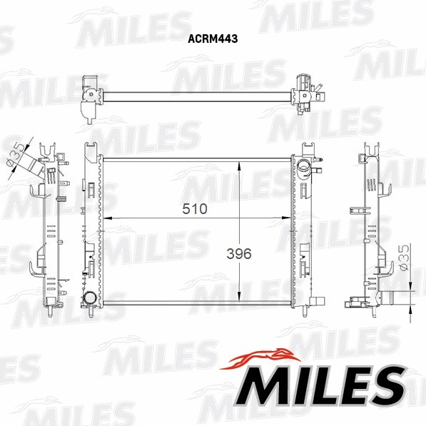Radiateur, refroidissement du moteur MILES ACRM443