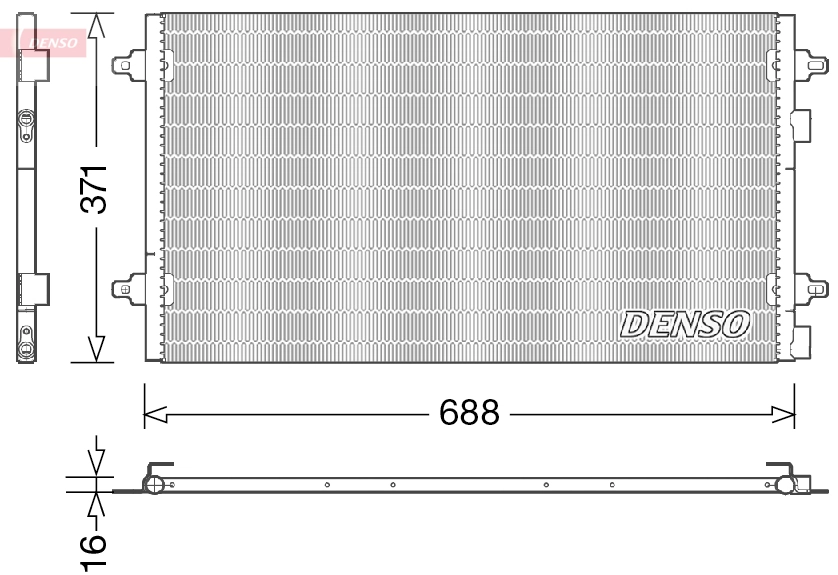 Condenseur, climatisation DENSO DCN13004