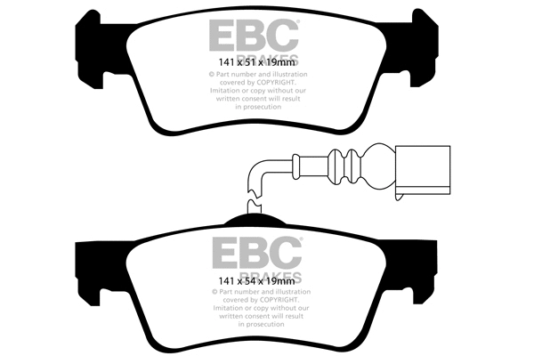 Kit de plaquettes de frein, frein à disque EBC Brakes DP21907