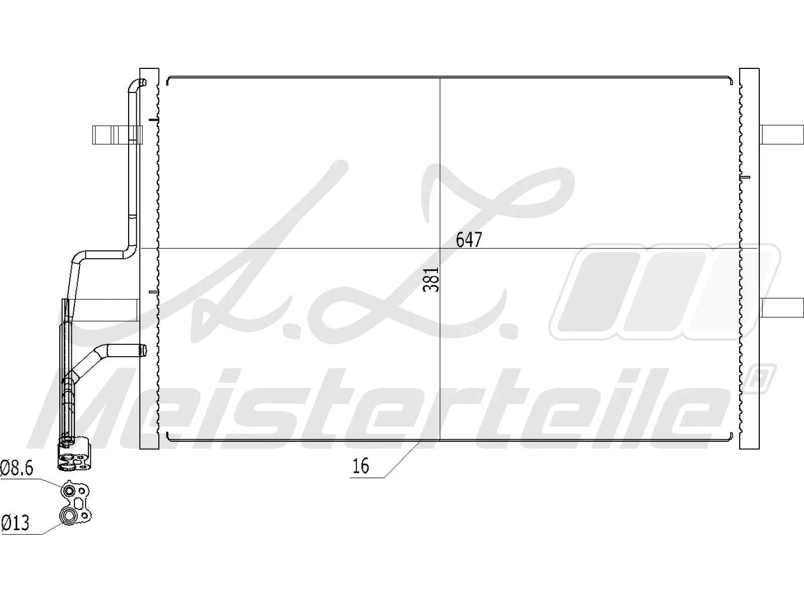Condenseur, climatisation A.Z. Meisterteile AZMT-45-030-1390