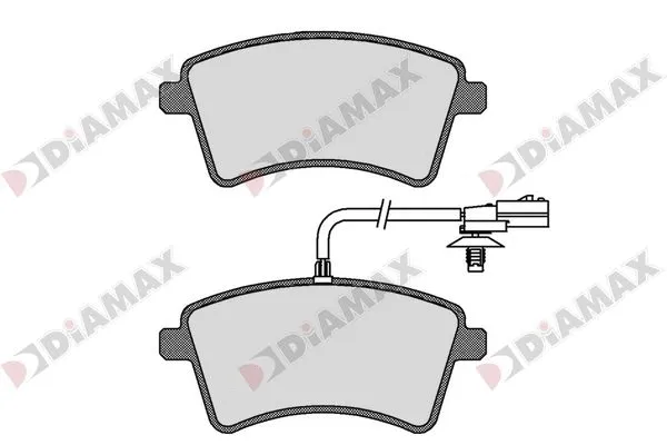Kit de plaquettes de frein, frein à disque DIAMAX N09683