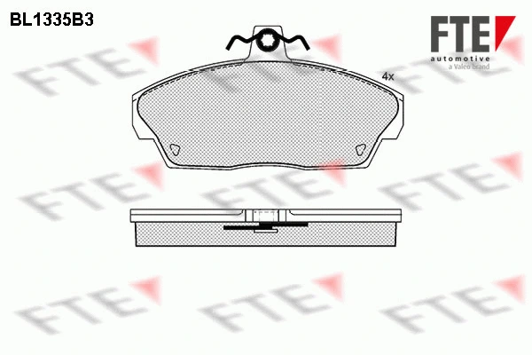 Kit de plaquettes de frein, frein à disque FTE 9010125