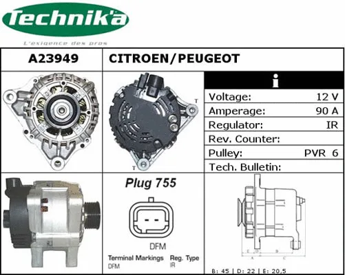 Alternateur Technika A23949