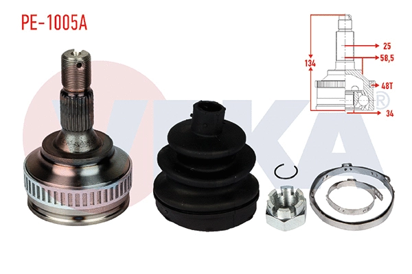 Jeu de joints, arbre de transmission VEKA PE-1005A