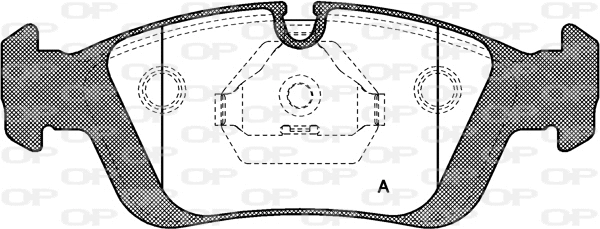 Kit de plaquettes de frein, frein à disque OPEN PARTS BPA0384.00