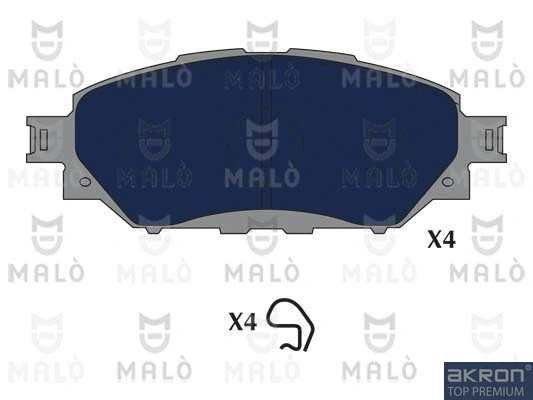 Kit de plaquettes de frein, frein à disque AKRON-MALÒ 1051215