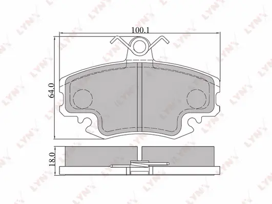 Kit de plaquettes de frein, frein à disque LYNXAUTO BD-6301