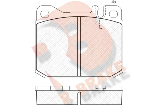 Kit de plaquettes de frein, frein à disque R BRAKE RB1149