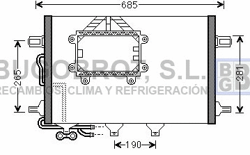 Condenseur, climatisation BUGOBROT 62-MS5562