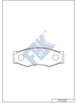 Kit de plaquettes de frein, frein à disque FBK FD1025