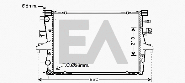 Radiateur, refroidissement du moteur EACLIMA 31R77054