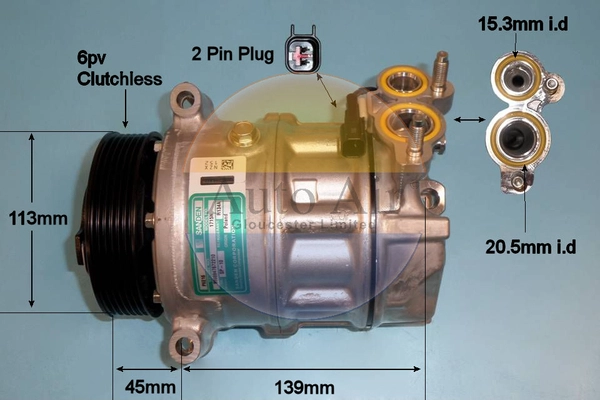 Compresseur, climatisation AUTO AIR GLOUCESTER 14-2085