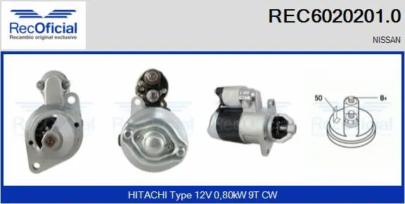 Démarreur RECOFICIAL REC6020201.0