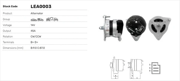 Alternateur LUSA LEA0003