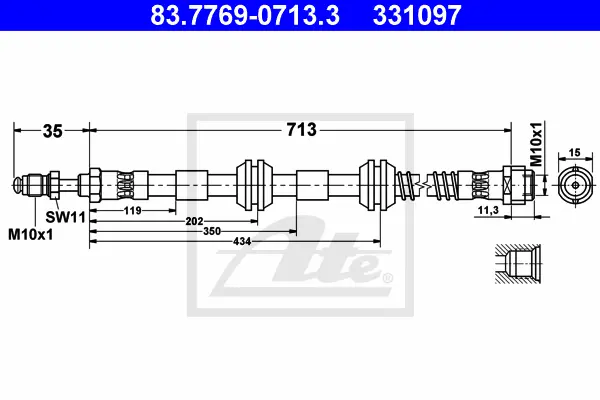 Flexible de frein ATE-APAC 83.7769-0713.3