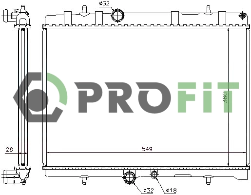 Radiateur, refroidissement du moteur PROFIT 1740-0093