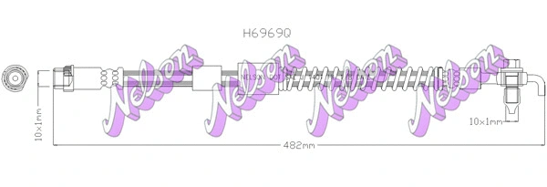 Flexible de frein KAWE H6969Q