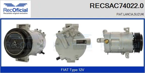 Compresseur, climatisation RECOFICIAL RECSAC74022.0