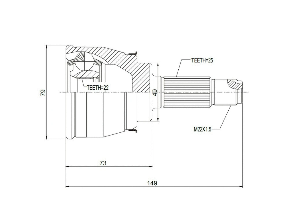 Jeu de joints, arbre de transmission A.Z. Meisterteile AZMT-43-030-1053