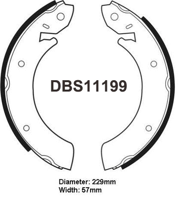 Jeu de mâchoires de frein DANAHER DBS11199