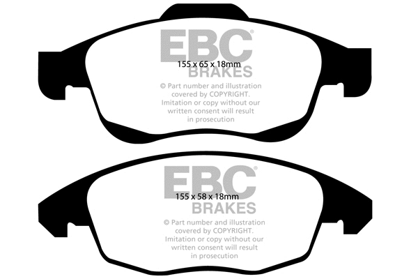 Kit de plaquettes de frein, frein à disque EBC Brakes DP21959
