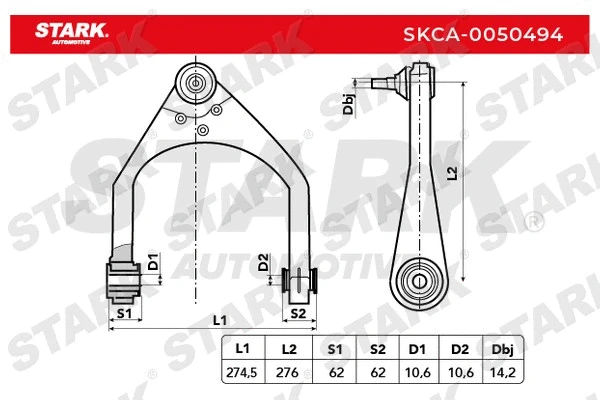 Bras de liaison, suspension de roue Stark SKCA-0050494