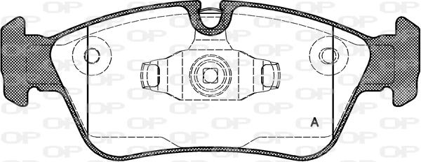 Kit de plaquettes de frein, frein à disque OPEN PARTS BPA0384.60