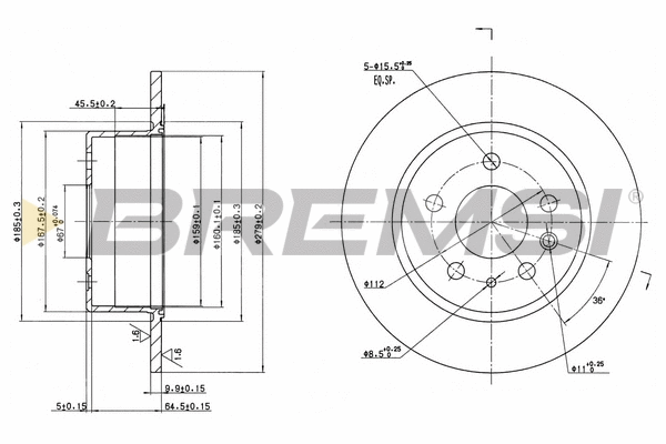 Disque de frein BREMSI CD6003S