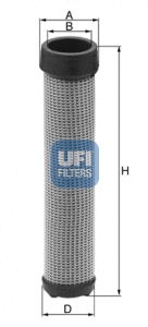 Filtre à air secondaire UFI 27.A44.00