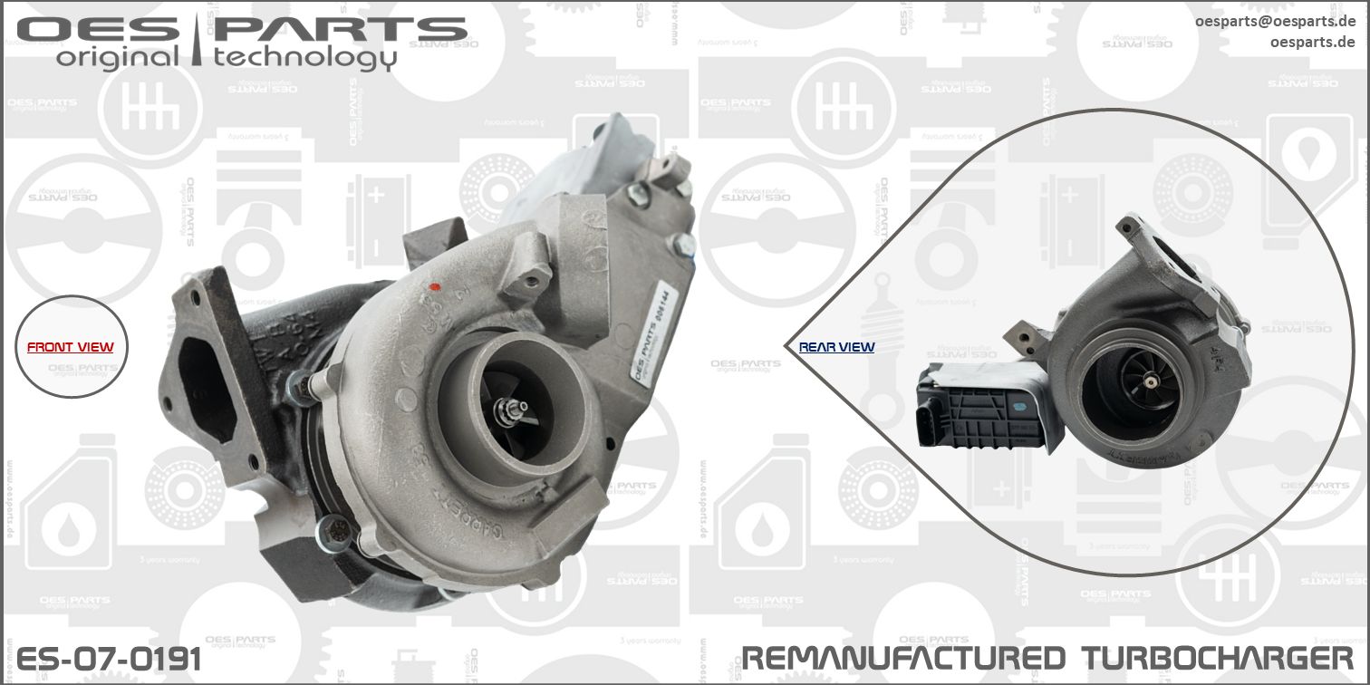 Turbocompresseur, suralimentation OES PARTS ES-07-0191