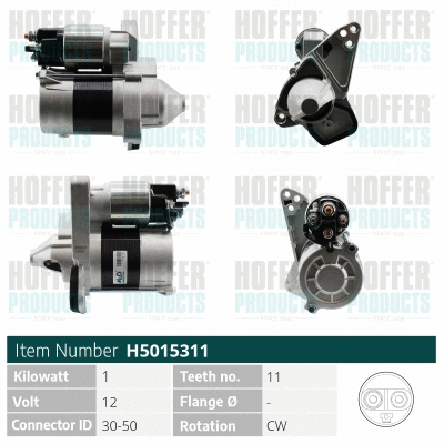 Démarreur HOFFER H5015311