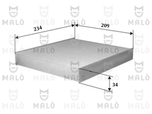 Filtre, air de l'habitacle AKRON-MALÒ 1530961