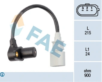 Capteur d'angle, vilebrequin FAE 79048