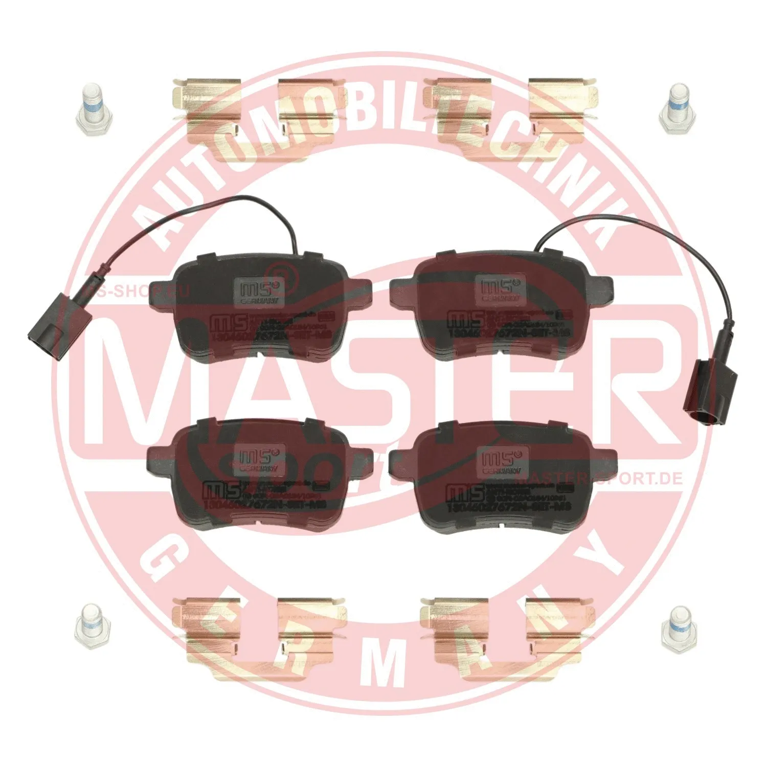 Kit de plaquettes de frein, frein à disque MASTER-SPORT GERMANY 13046027672N-SET-MS
