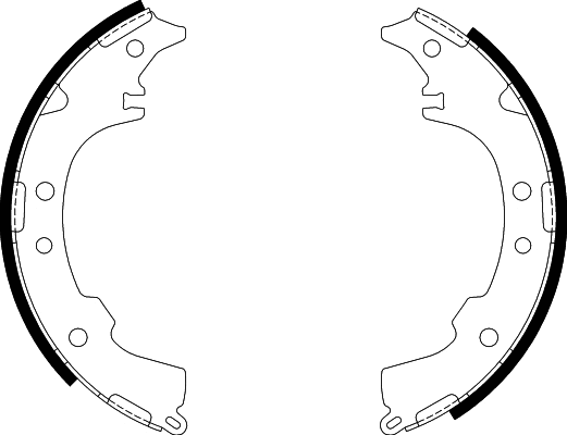 Jeu de mâchoires de frein NISSHINBO NS1007