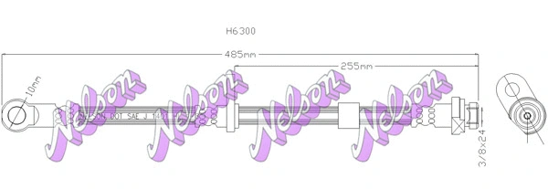Flexible de frein KAWE H6300