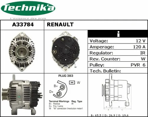 Alternateur Technika A33784