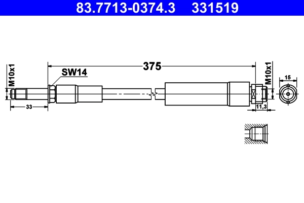 Flexible de frein ATE 83.7713-0374.3