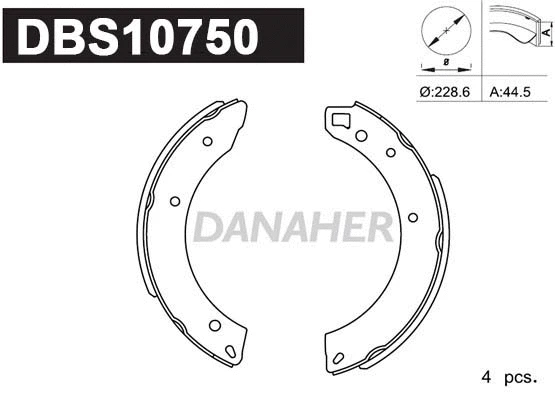 Jeu de mâchoires de frein DANAHER DBS10750
