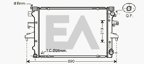 Radiateur, refroidissement du moteur EACLIMA 31R77055