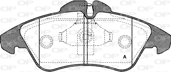 Kit de plaquettes de frein, frein à disque OPEN PARTS BPA0578.00