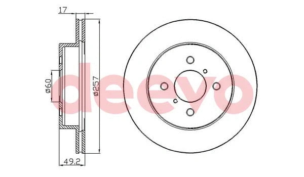 Disque de frein DEEVO BD17680