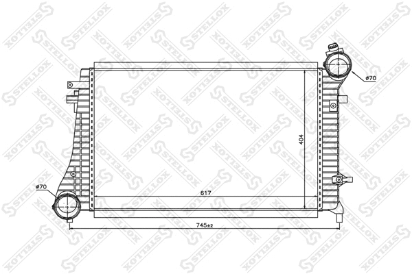 Refroidisseur d'air de suralimentation STELLOX 10-40183-SX