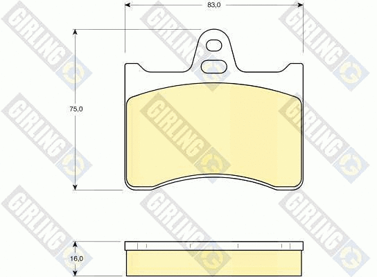 Kit de plaquettes de frein, frein à disque GIRLING 6102629