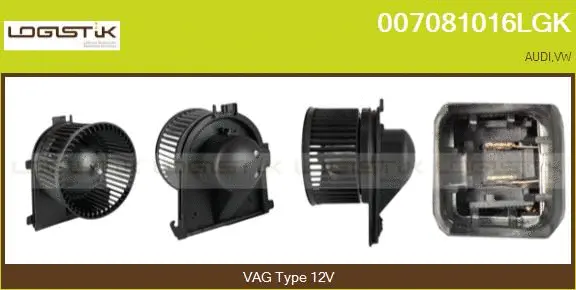 Pulseur d'air habitacle LGK 007081016LGK