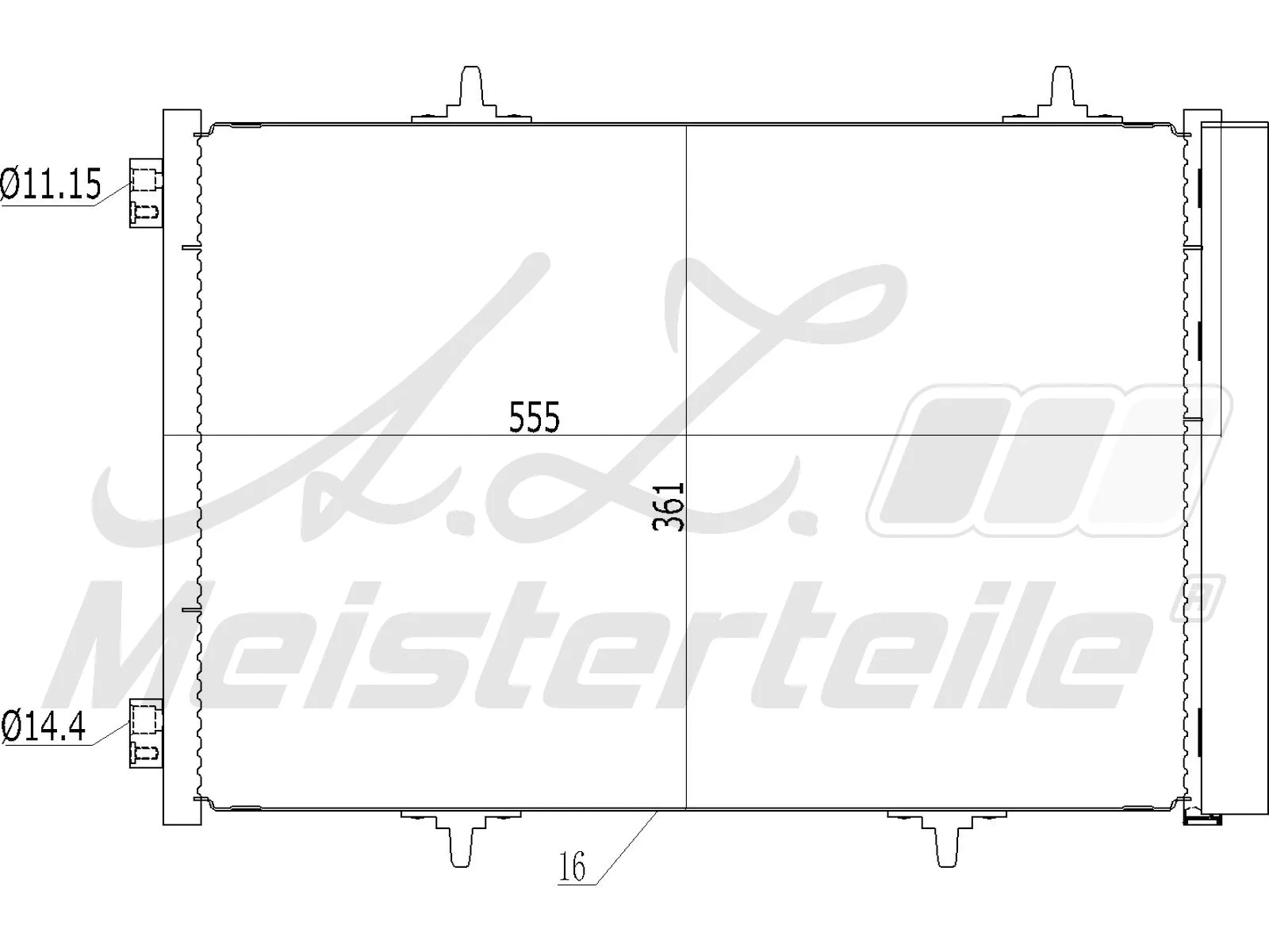 Condenseur, climatisation A.Z. Meisterteile AZMT-45-030-1041