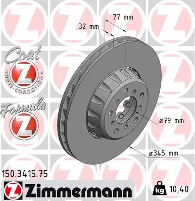 Disque de frein ZIMMERMANN 150.3415.75