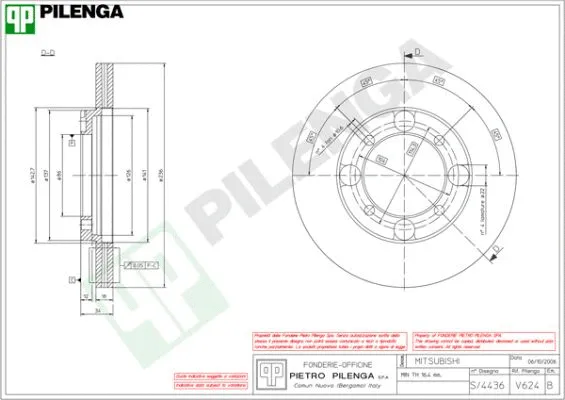 Disque de frein PILENGA V624